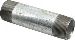 B&K Mueller - Schedule 40, 1-1/4 x 5-1/2" Galvanized Pipe Nipple - Threaded Steel - USA Tool & Supply