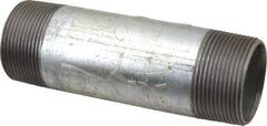 B&K Mueller - Schedule 40, 1-1/2 x 5-1/2" Galvanized Pipe Nipple - Threaded Steel - USA Tool & Supply