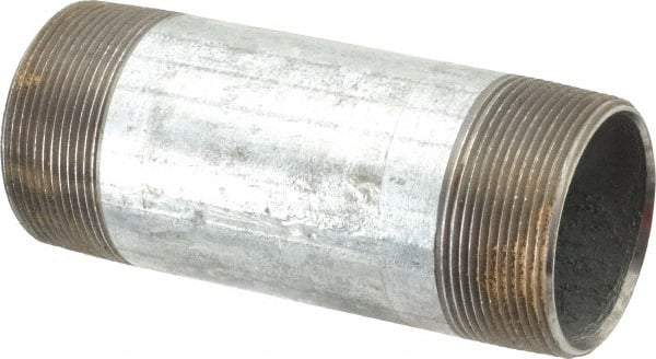 B&K Mueller - Schedule 40, 2 x 5-1/2" Galvanized Pipe Nipple - Threaded Steel - USA Tool & Supply