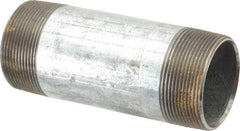 B&K Mueller - Schedule 40, 2 x 5-1/2" Galvanized Pipe Nipple - Threaded Steel - USA Tool & Supply