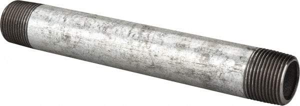 B&K Mueller - Schedule 40, 3/4 x 7" Galvanized Pipe Nipple - Threaded Steel - USA Tool & Supply