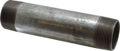 B&K Mueller - Schedule 40, 1-1/2 x 7" Galvanized Pipe Nipple - Threaded Steel - USA Tool & Supply