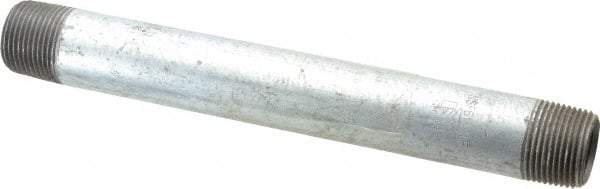 B&K Mueller - Schedule 40, 3/4 x 8" Galvanized Pipe Nipple - Threaded Steel - USA Tool & Supply