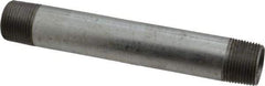 B&K Mueller - Schedule 40, 1 x 8" Galvanized Pipe Nipple - Threaded Steel - USA Tool & Supply
