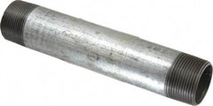 B&K Mueller - Schedule 40, 1-1/4 x 8" Galvanized Pipe Nipple - Threaded Steel - USA Tool & Supply