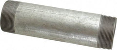 B&K Mueller - Schedule 40, 2 x 8" Galvanized Pipe Nipple - Threaded Steel - USA Tool & Supply