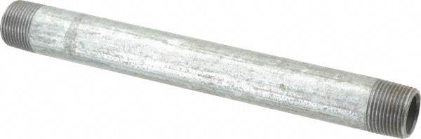 B&K Mueller - Schedule 40, 3/4 x 9" Galvanized Pipe Nipple - Threaded Steel - USA Tool & Supply