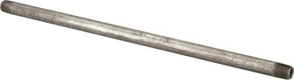 B&K Mueller - Schedule 40, 1/8 x 10" Galvanized Pipe Nipple - Threaded Steel - USA Tool & Supply