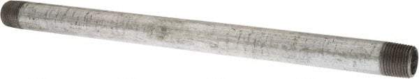 B&K Mueller - Schedule 40, 3/8 x 10" Galvanized Pipe Nipple - Threaded Steel - USA Tool & Supply