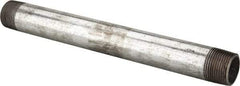 B&K Mueller - Schedule 40, 1 x 11" Galvanized Pipe Nipple - Threaded Steel - USA Tool & Supply