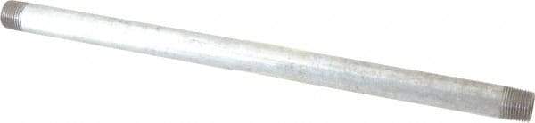 B&K Mueller - Schedule 40, 3/8 x 12" Galvanized Pipe Nipple - Threaded Steel - USA Tool & Supply