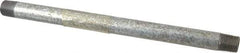 B&K Mueller - Schedule 40, 1/2 x 12" Galvanized Pipe Nipple - Threaded Steel - USA Tool & Supply