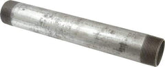 B&K Mueller - Schedule 40, 1-1/2 x 12" Galvanized Pipe Nipple - Threaded Steel - USA Tool & Supply