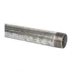 B&K Mueller - Schedule 40, 1-1/2 x 18" Galvanized Pipe Nipple - Threaded Steel - USA Tool & Supply