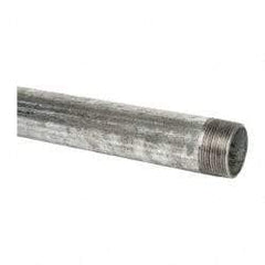 B&K Mueller - Schedule 40, 1-1/2 x 18" Galvanized Pipe Nipple - Threaded Steel - USA Tool & Supply