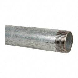B&K Mueller - Schedule 40, 2 x 18" Galvanized Pipe Nipple - Threaded Steel - USA Tool & Supply