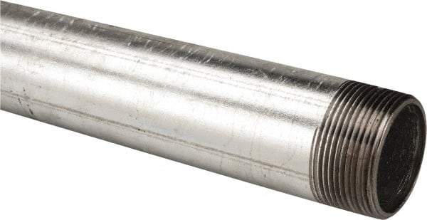 B&K Mueller - Schedule 40, 1-1/2 x 24" Galvanized Pipe Nipple - Threaded Steel - USA Tool & Supply