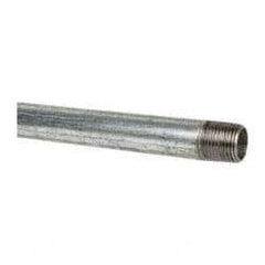 B&K Mueller - Schedule 40, 1/2 x 30" Galvanized Pipe Nipple - Threaded Steel - USA Tool & Supply