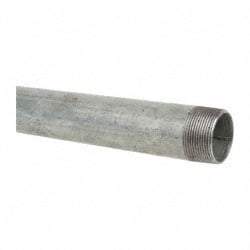 B&K Mueller - Schedule 40, 1-1/2 x 30" Galvanized Pipe Nipple - Threaded Steel - USA Tool & Supply