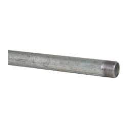 B&K Mueller - Schedule 40, 1/2 x 36" Galvanized Pipe Nipple - Threaded Steel - USA Tool & Supply