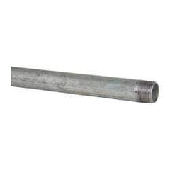 B&K Mueller - Schedule 40, 1/2 x 36" Galvanized Pipe Nipple - Threaded Steel - USA Tool & Supply