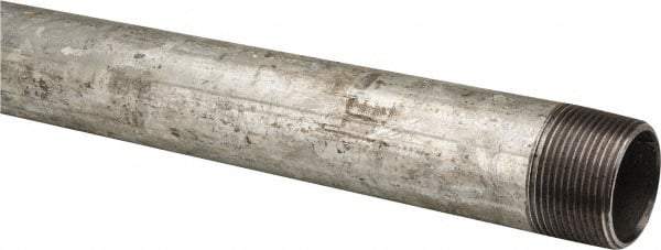 B&K Mueller - Schedule 40, 1-1/4 x 36" Galvanized Pipe Nipple - Threaded Steel - USA Tool & Supply