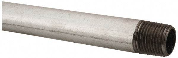 B&K Mueller - Schedule 40, 1/2 x 48" Galvanized Pipe Nipple - Threaded Steel - USA Tool & Supply