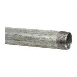 B&K Mueller - Schedule 40, 1-1/2 x 48" Galvanized Pipe Nipple - Threaded Steel - USA Tool & Supply