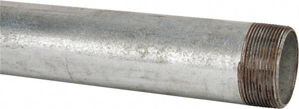 B&K Mueller - Schedule 40, 2 x 48" Galvanized Pipe Nipple - Threaded Steel - USA Tool & Supply