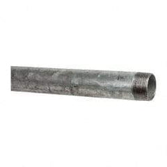 B&K Mueller - Schedule 40, 1-1/2 x 60" Galvanized Pipe Nipple - Threaded Steel - USA Tool & Supply