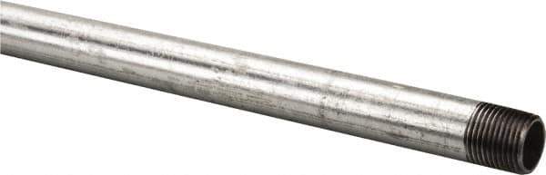 B&K Mueller - Schedule 40, 1/2 x 72" Galvanized Pipe Nipple - Threaded Steel - USA Tool & Supply