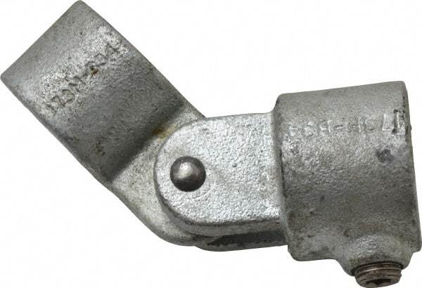 PRO-SAFE - 1" Pipe, Malleable Iron Swivel Socket Pipe Rail Fitting - Galvanized Finish - USA Tool & Supply