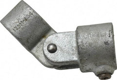 PRO-SAFE - 1" Pipe, Malleable Iron Swivel Socket Pipe Rail Fitting - Galvanized Finish - USA Tool & Supply