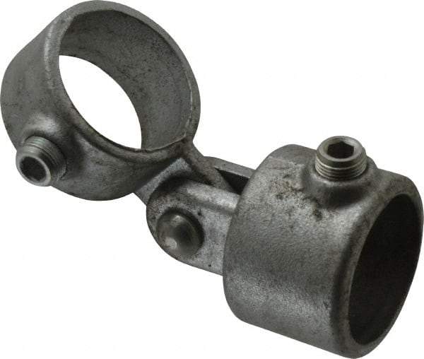 PRO-SAFE - 1-1/2" Pipe, Malleable Iron Swivel Socket Pipe Rail Fitting - Galvanized Finish - USA Tool & Supply