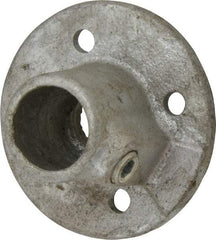 PRO-SAFE - 3/4" Pipe, Medium Flange, Malleable Iron Flange Pipe Rail Fitting - Galvanized Finish - USA Tool & Supply