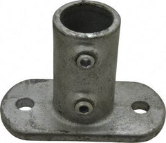 PRO-SAFE - 1" Pipe, Railing Flange, Malleable Iron Flange Pipe Rail Fitting - Galvanized Finish - USA Tool & Supply