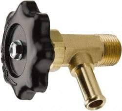 Parker - Hose I.D. x MNPTF End Connection Brass Truck Valve - 2-3/4" OAL, 5/8 x 3/8" Pipe - USA Tool & Supply