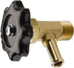 Parker - Hose I.D. x MNPTF End Connection Brass Truck Valve - 2-3/4" OAL, 5/8 x 3/8" Pipe - USA Tool & Supply