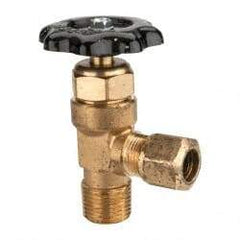 Parker - Tube (NTA) x MNPTF End Connection Brass Truck Valve - 3.28" OAL, 1/2" Pipe - USA Tool & Supply