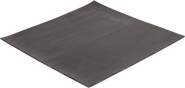 Made in USA - 12" Long, 12" Wide, 1/8" Thick, Neoprene Rubber Foam Sheet - 50 to 60 Durometer, Black, -20 to 170°F, 2,500 psi Tensile Strength, Adhesive Backing, Stock Length - USA Tool & Supply