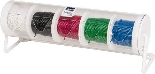 Alpha Wire - 24 AWG, 7 Strand, 500' OAL, Hook Up Wire - Black, Blue, Green, Red & White PVC Jacket, 0.059" Diam - USA Tool & Supply