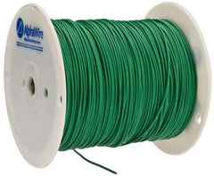 Alpha Wire - 16 AWG, 26 Strand, 305 m OAL, Tinned Copper Hook Up Wire - Green PVC Jacket, 0.092" Diam - USA Tool & Supply