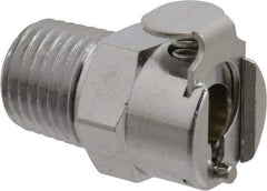 CPC Colder Products - 1/4 NPT Brass, Quick Disconnect, Coupling Body - 250 Max psi, -40 to 180°F, 2" OAL x 0.63" Overall Height, Chrome Plated - USA Tool & Supply