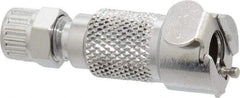 CPC Colder Products - 1/4" Outside Diam, Chrome Plated Brass Push-to-Connect Female Connector - 250 Max psi, Buna Nitrile O-Ring - USA Tool & Supply
