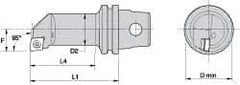 Kennametal - Left Hand Cut, 13mm Min Bore Diam, Size KM32 Steel Modular Boring Cutting Unit Head - 1.378" Max Bore Depth, Through Coolant, Compatible with CP.. - USA Tool & Supply