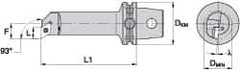 Kennametal - Right Hand Cut, Size KM63, DC.. Insert Compatiblity, Internal Modular Turning & Profiling Cutting Unit Head - 22mm Ctr to Cutting Edge, 140mm Head Length, Through Coolant, Series Screw-On - USA Tool & Supply