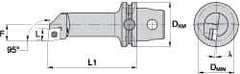 Kennametal - Right Hand Cut, Size KM63, CC.. Insert Compatiblity, Internal Modular Turning & Profiling Cutting Unit Head - 27mm Ctr to Cutting Edge, 140mm Head Length, Through Coolant, Series Screw-On - USA Tool & Supply