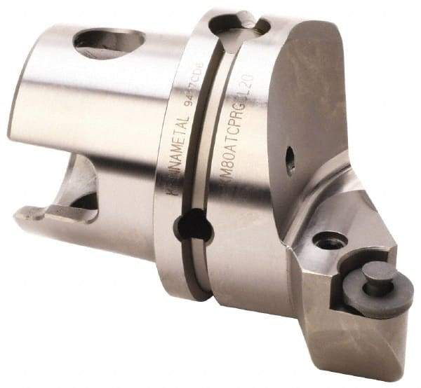 Kennametal - Right Hand Cut, Size KM80, RC.. 2006M0 Insert Compatiblity, Internal Modular Turning & Profiling Cutting Unit Head - 53mm Ctr to Cutting Edge, 70mm Head Length, Through Coolant, Series Kenlever - USA Tool & Supply