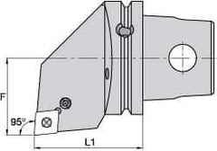 Kennametal - Left Hand Cut, Size KM63, CN.. Insert Compatiblity, Internal Modular Turning & Profiling Cutting Unit Head - 43mm Ctr to Cutting Edge, 60mm Head Length, Through Coolant, Series Kenlever - USA Tool & Supply