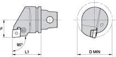 Kennametal - Left Hand Cut, Size KM32, CN.. Insert Compatiblity, External Modular Turning & Profiling Cutting Unit Head - 22mm Ctr to Cutting Edge, 35mm Head Length, Through Coolant, Series Kenlever - USA Tool & Supply